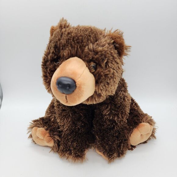 Wild Republic Brown Grizzly Bear Plush 12” Brown Sits Up Stuffed Animal Toy - Picture 1 of 10